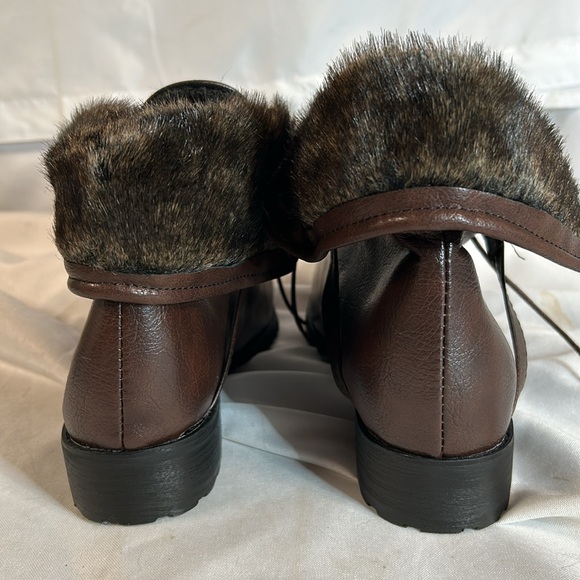 Men Ankle Lace/Buckle Boots. Size 13. Brown. NWT main image 6